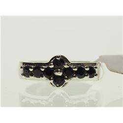 #49-STERLING SILVER SAPPHIRE RING