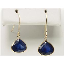 #50-14KT YELLOW GOLD SAPPHIRE EARRINGS