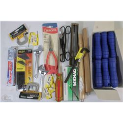 FLAT OF NEW ASSORTED TOOLS INCLUDING ALLAN KEYS,