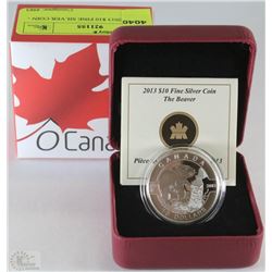 38) RCM 2013 $10 FINE SILVER COIN - BEAVER
