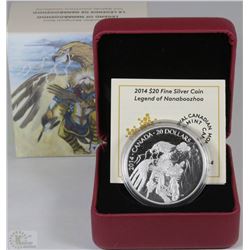 28) RCM 2014 $20 FINE SILVER COIN-A CANADIAN