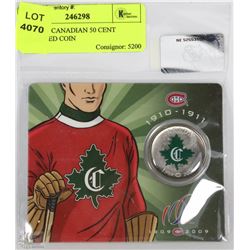 1909-2009 CANADIAN 50 CENT COLOURED COIN