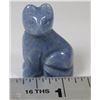 Image 1 : 151) CARVED CAT NATURAL SODALITE GEMSTONE