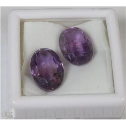138) NATURAL AMETHYST 2 PCS 18.5CT NO TREATMENT