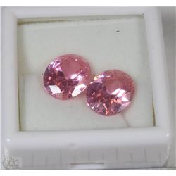 78) PINK ZIRCONIA 2 PCS TOTAL 16.5CT FOR EARRINGS