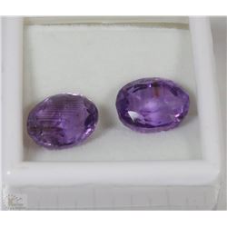 137) NATURAL AMETHYST 2 PCS 13.5CT NO TREATMENT