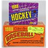 Image 1 : BOXES OF CIRCA 1988 HOCKEY AND BASEBALL CARDS