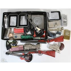 TRAY OF NOVELTY LIGHTERS