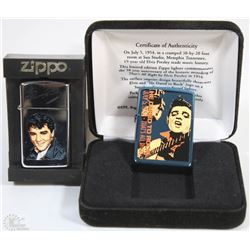 LOT OF 2 ELVIS ZIPPO LIGHTERS