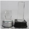 Image 1 : LOT OF 2 CRYSTAL ELVIS WITH LIGHT STAND
