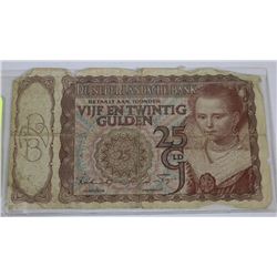 X) 1944 NETHERLAND 25 GULDEN