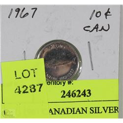 CW) 1967 CANADIAN SILVER DIME