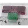 Image 1 : #57-NATURAL GREEN EMERALD &RUBY 88CT
