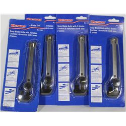 LOT OF 4 WESTWARD SNAP BLADE KNIFE SETS