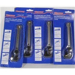 LOT OF 4 WESTWARD SNAP BLADE KNIFE SETS
