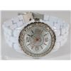 Image 1 : WHITE RHINESTONE QUARTZ WATCH