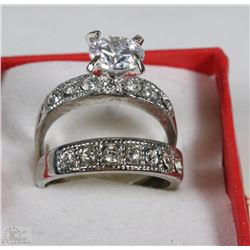 WHITE GOLD PLATED WEDDING SET