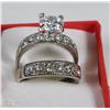 Image 1 : WHITE GOLD PLATED WEDDING SET