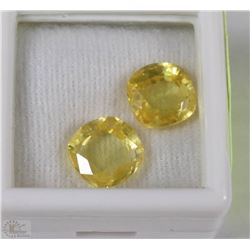 108) LAB CREATED YELLOW SAPPHIRE 2PCS 11.5CT