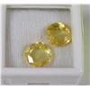 Image 1 : 108) LAB CREATED YELLOW SAPPHIRE 2PCS 11.5CT