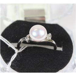 #18-FRESH WATER PEARL RING .925 STERLING SILVER