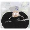 Image 1 : #14-FRESH WATER PEARL RING&CZ .925 STERLING SILVER