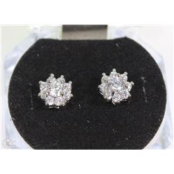 #30-CUBIC ZIRCONIA .925 STERLING SILVER EARRINGS