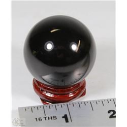 #4-NATURAL OBSIDIAN SPHERE CRYSTAL QUARTZ