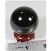 Image 1 : #4-NATURAL OBSIDIAN SPHERE CRYSTAL QUARTZ