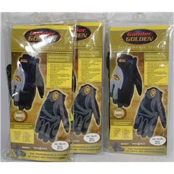 BUNDLE OF 3 GANDER WORK GLOVES SIZE SMALL