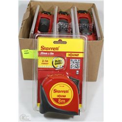 CASE OF 6 STARRETT 8M TAPE MEASURES