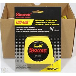 CASE OF 6 NEW STARRETT 5M (16') TAPE MEASURE
