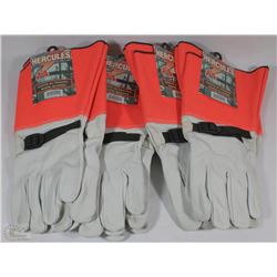5 PAIRS OF HERCULES WORK GLOVES