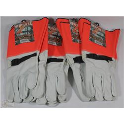 5 PAIRS OF HERCULES WORK GLOVES