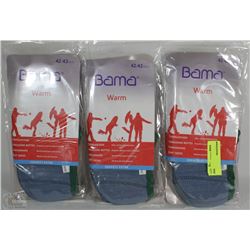 LOT OF 3 BAMA BOOT SOCKS