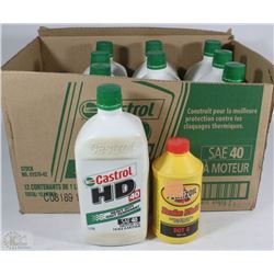 CASE OF 10 CASTROL SAE 40 MOTOR OIL WITH 350MM