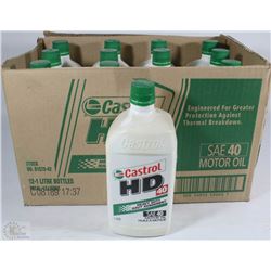 CASE OF 12 CASTROL SAE 40 MOTOR OIL