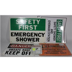 LOT OF ASSORTED SAFETY SIGNS