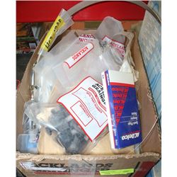 BOX OF ASSORTED AUTOMOTIVE PARTS INCLUDING