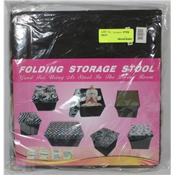 FOLDING STORAGE STOOL