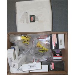 BOX OF ASSORTED PARTS, MOSTLY AUTOMOTIVE