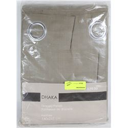 PAIR OF PLAIN DYED CURTAINS