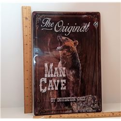 VINTAGE STYLE TIN MAN CAVE SIGN