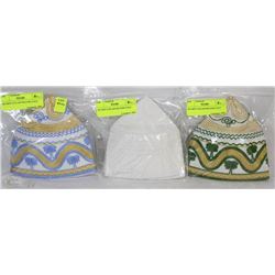 LOT OF 3 MEN'S PRAYER HATS