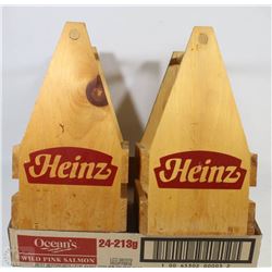 HANDMADE BRITTANY WOODEN 2 BOXES CONDIMENT