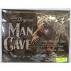Image 1 : NEW THE ORIGINAL METAL MAN CAVE SIGN 16" X 13"