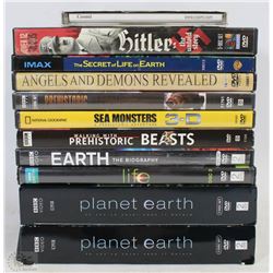 BOX W/DOCUMENTARY DVD'S INCL. HITLER,