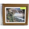 Image 1 : FRAMED 3D ART OF OCEANSIDE, LIGHTHOUSE & EAGLES