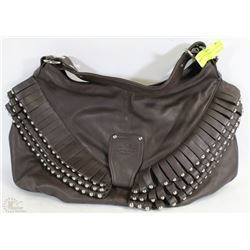 D&M COLLECTION BROWN LEATHER PURSE