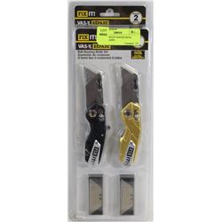 4 PIECE UTILITY KNIVES WITH SPARE BLADES